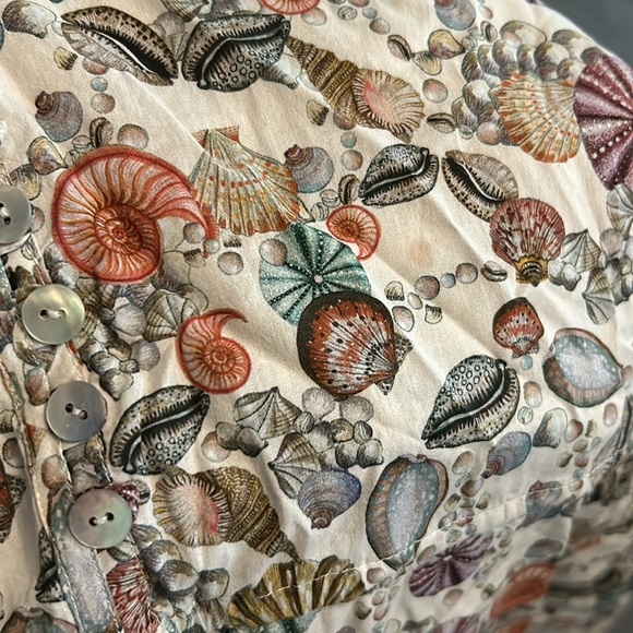 Catherine Prevost Designer Seashell Print Midi Dress  Size: Medium - Picture 7 of 7